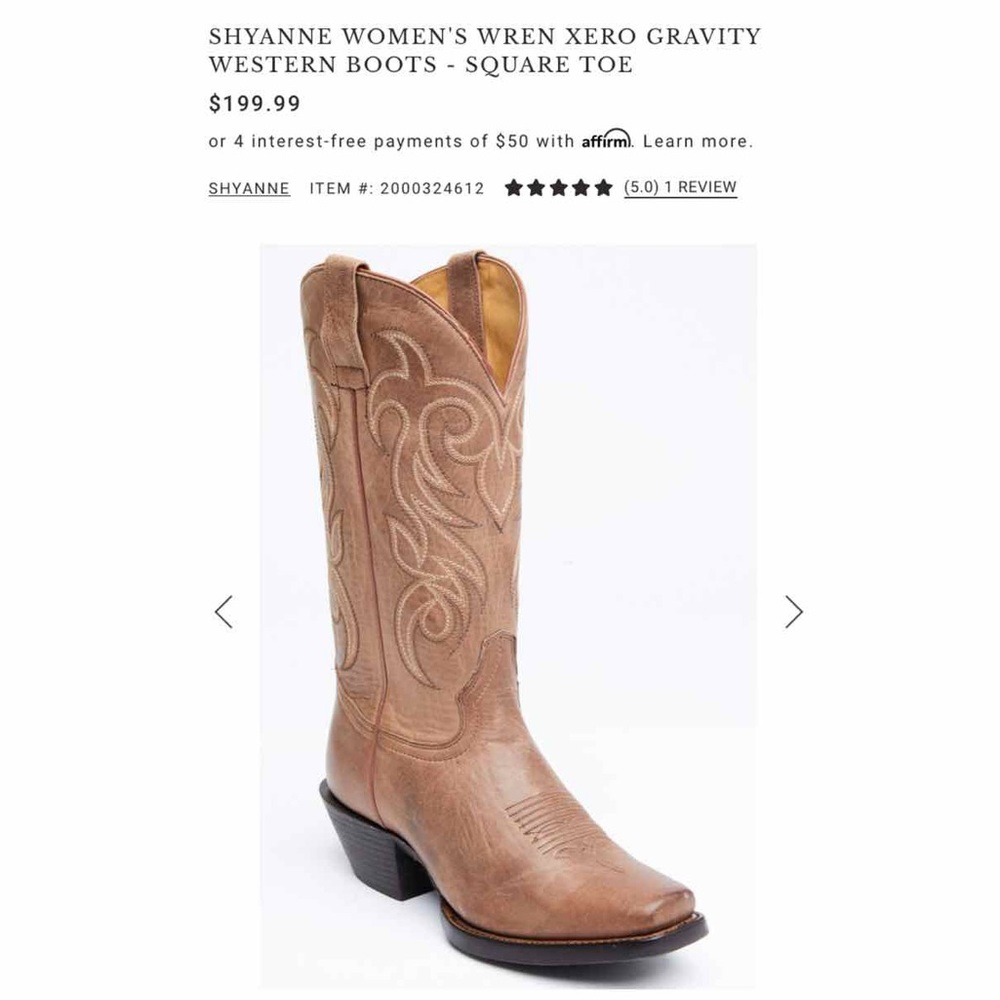 Shyanne Xero Gravity western square toe cowboy boots